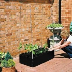 Groeibed 1 × 0,5 M Met Klimframe -Buitentuinwinkel groeibed met frame 1 x 05 m 1484056561 3 600