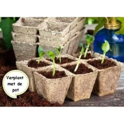 Vezelpotjes Vierkant Biologisch Afbreekbaar - 6 × 6 Cm - Set Van 24 Stuks 7 Vezelpotjes Vierkant Biologisch Afbreekbaar - 6 × 6 Cm - Set Van 24 Stuks -Buitentuinwinkel kokos potjes vierkant 6 cm 1519297688 1 600