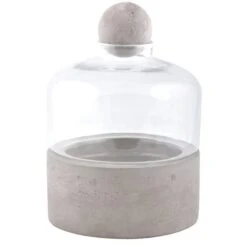 ESSCHERT DESIGN Kweekstolp Glas Op Betonbasis