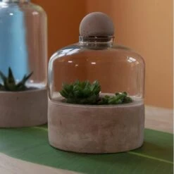 ESSCHERT DESIGN Kweekstolp Glas Op Betonbasis -Buitentuinwinkel kweekstolp glas op betonbasis 1628768694 1 600