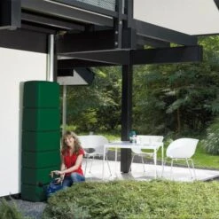 Regenton Muurmodel SLIM 650 Liter + Kraan - Groen -Buitentuinwinkel regenton muurmodel slim 650l groen kr 1603727192 600
