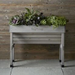 Vegtrug Verhoogde Kweektafel Grijs - 100 × 80 × 80 Cm -Buitentuinwinkel vegtrug grijs 1 m 1517220431 1 600